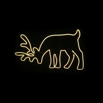 LED gaismas ziemeļbriedis Ziemassvētku āra dekorācija, silti balts