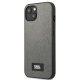 Чехол Karl Lagerfeld Saffiano Plaque для iPhone 13 mini, серебристый