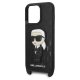 Apple iPhone 14 Pro 6.1\" Karl Lagerfeld Monogram Ikonik Patch Case Cover (KLHCP14LSTKMK), Black | Telefona Maciņš...