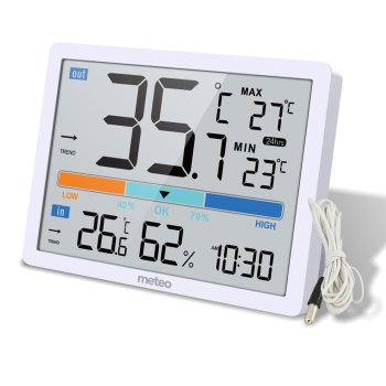 Laika stacija METEO SP109 ar vadu sensoru, balta