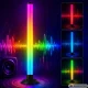 Настольная лампа RGB LED Light Bar с датчиком звука и пультом