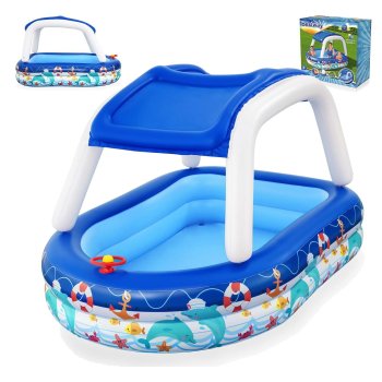 Bestway 54370 Kids Pool with Canopy, 213 x 155 x 132 cm