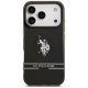 U.S. Polo Assn. iPhone 17 Pro vāciņš DH and Bottom Stripe Logo MagSafe, melns