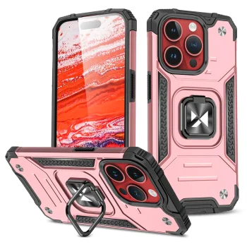 Чехол Wozinsky Ring Armor для iPhone 15 Pro Max с кольцом, золотой