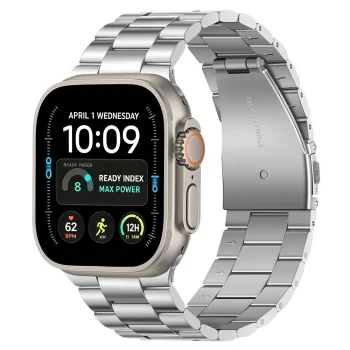 Tech-Protect Stainless sudraba krāsas aproce Apple Watch 44/45/46/49 mm