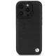 BMW iPhone 16 Pro Case Leather Hot Stamp MagSafe, Black