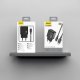 Dudao A23TEU 2.4A GaN USB-A Wall Charger with USB-A - USB-C Cable - Black