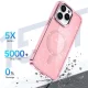 Vāciņš iPhone 16 Pro Glitter Case MagSafe, caurspīdīgi rozā ar mirdzumiem