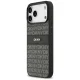 DKNY Repeat Texture Pattern ar tonālo svītru vāciņš iPhone 17 Pro Max – Melns | Phone Case Cover