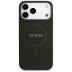 Guess Saffiano Classic Logo MagSafe vāciņš iPhone 17 Pro Max, Melns