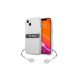 Guess GUHCP13LKB4GGR iPhone 13 Pro / 6,1\\\" Caurspīdīgs cietais futrālis 4G Grey Strap Charm | Transparent hardcase