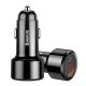 Baseus Magic Universal Smart Car Charger USB + USB-C (QC4.0 PD 45W), Black | Automašīnas Telefona Lādētājs