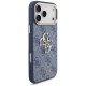 Guess 4G Big 4G Classic Logo Phone Case Cover iPhone 17 Pro Max - Blue and Gold