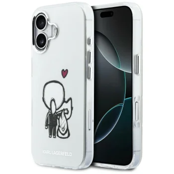 Чехол Karl Lagerfeld IML Choupettes MagSafe для iPhone 17 - Прозрачный