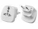 Universāls ceļojumu adapteris, UK uz EU (2-pin), Balts