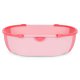 ECOTOYS Foldable Baby Bathtub with Heat-Sensitive Drain Plug, Portable Infant Bath, Pink