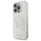Karl Lagerfeld iPhone 16 Pro Max Case IML Rhinestones Karl Head, Transparent