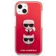 Karl Lagerfeld iPhone 13 mini vāciņš Karl&Choupette Head Sarkans