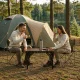 Multigarden Folding Camping Table 60x40 cm, Oak Wood Effect