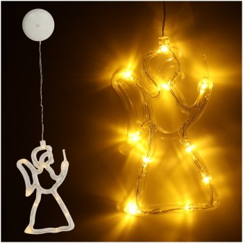 Sienas Loga LED Gaismeklis Lampa Ziemassvētku Jaungada Rotājums Dekorācija "Eņģelis", 16x20,5cm | Luminous...