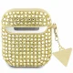 Чехол Guess для AirPods 1 / 2 Rhinestone Triangle Charm, золотистый