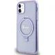 Guess iPhone 11 / XR Case Ring Stand Script Glitter MagSafe, Purple