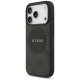 Guess iPhone 17 Pro vāciņš 4G Circle Classic Logo MagSafe, melns