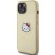 Hello Kitty iPhone 14 vāciņš Leather Kitty Head MagSafe, zelta