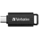 USB-флешка Verbatim Store \'n\' Go 64 ГБ USB-C USB 3.2 Gen 1 выдвижная, черная