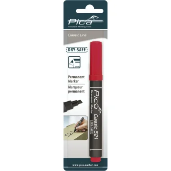 Permanentais marķieris Pica 521, 2-6 mm, nošķelts gals, sarkans