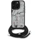 Чехол Karl Lagerfeld Crossbody Grained Pattern & Logo для iPhone 16 Pro, серый