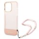 Guess Translucent Pearl Strap Case for iPhone 14 Pro 6.1\", Pink