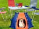 Waterproof Foldable Pet Tent for Dogs and Cats, Blue-Orange