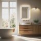 LED Bathroom Mirror 50x70 cm Wall Mounted with 3 Color Lights and Touch Switch ModernHome