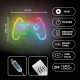 Gamepad RGB LED neona gaisma Forever Light FLRNE04 ar tālvadības pulti, daudzkrāsains