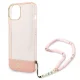 Guess Translucent Pearl Strap vāciņš iPhone 14 Plus - Rozā