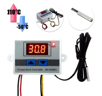 Digitālais temperatūras regulators 230V ar zondi, -50°C līdz 110°C