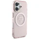 Guess IML Metal Mountain Logo MagSafe vāciņš Apple iPhone 16 - Rozā