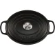 Ovāls čuguna sautējamais katls Le Creuset Signature 27 cm, 4.1 l, matēti melns