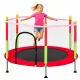 Bērnu dārza batuts ar tīklu un bumbiņām, 140 cm, sarkans