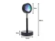 Metāla saulrieta lampa-projektors LED RGB ar pulti, USB