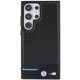 Samsung Galaxy S24 Ultra (SM-S928) BMW Leather Carbon Case Cover (BMHCS24L22NBCK), Black