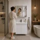 Подвесной шкафчик для ванной с раковиной и зеркалом ModernHome