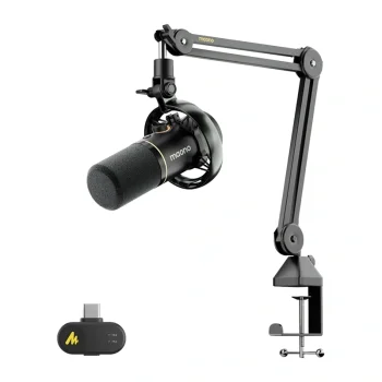 Динамический микрофон MAONO PD200WS со стойкой, черный