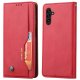 Samsung Galaxy A34 (SM-A346) PU Leather Wallet Book Case Cover, Red | Telefona Vāciņš Maciņš Apvalks Grāmatiņa