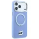 Karl Lagerfeld iPhone 18 Pro / 17 Pro vāciņš Ring Stand 360 Choupette MagSafe, gaiši zils