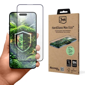 Rūdīts stikls 3mk HardGlass Max Eco priekš Apple iPhone 15 Pro | Tempered glass for