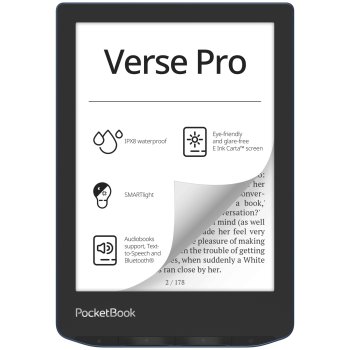 PocketBook Verse Pro eReader eBook 16GB, Azure | E-Grāmata E-Lasītājs
