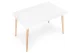 Обеденный стол Modernhome KJSDT-01-120X60 120x60 см, Матовый Белый