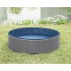 Purlov Foldable Dog Pool 100x30 cm, Blue/Grey